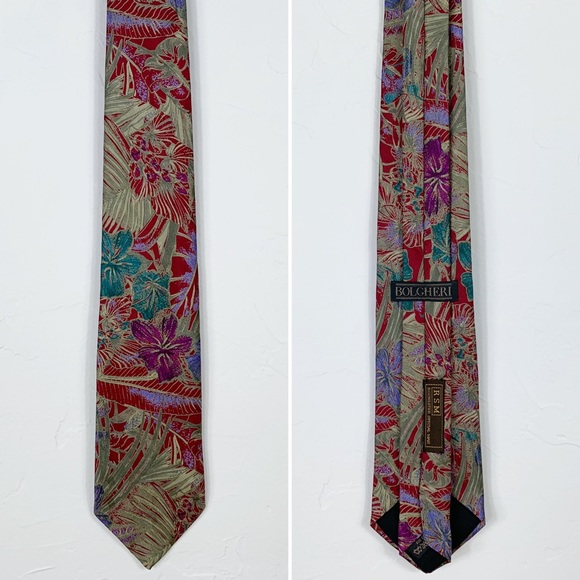 BOLGHERI RSM Made In Italy Silk Tie - Picture 2 of 5